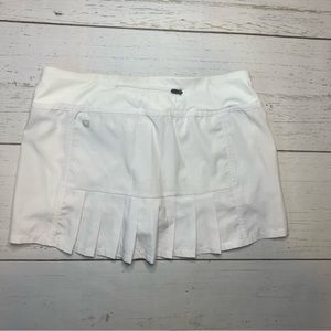 Fabletics Lorraine white pleated tennis skirt